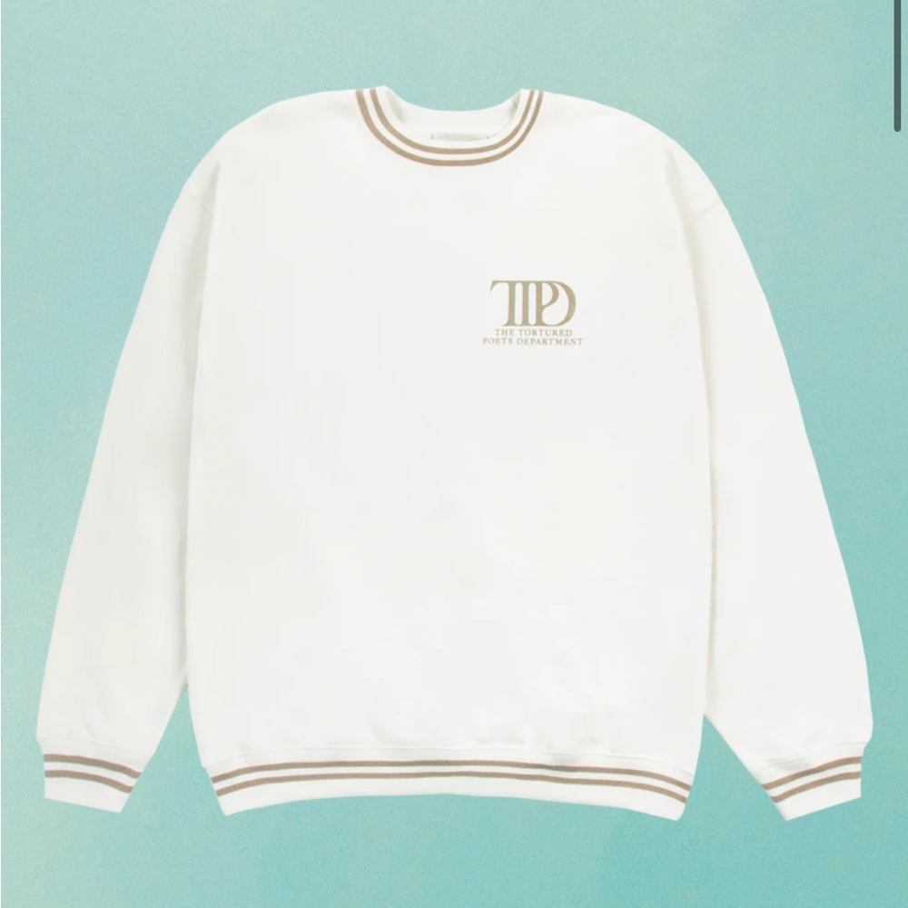 THE TORTURED POETS DEPARTMENT CREWNECK SWEATER Taylor Swift Sweatshirt large